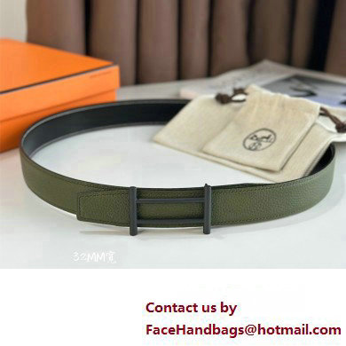 Hermes Rider belt buckle  &  Leather strap 32 mm 03 2023